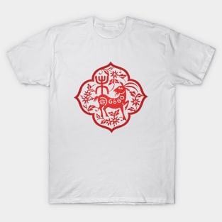 Chinese Zodiac ver.2 Goat in Red T-Shirt